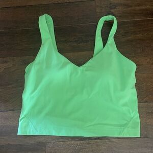 Lululemon align tank top; size 8; scream green light